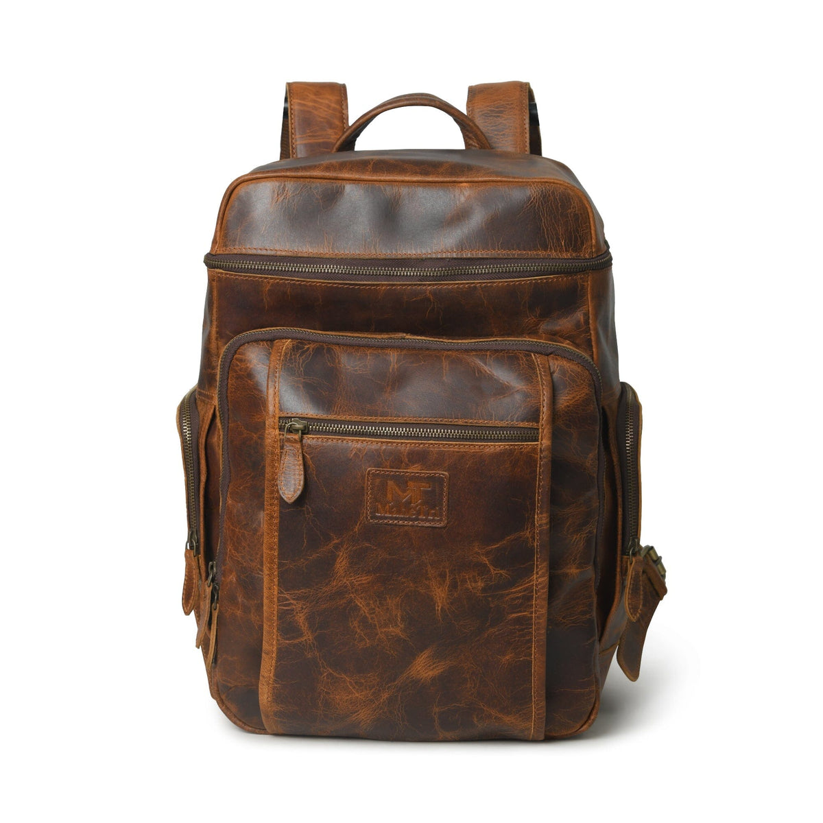 Classy Leather Bags Alpha Caramel Buffalo Leather Travel Backpack - AVBL MRKT (1)