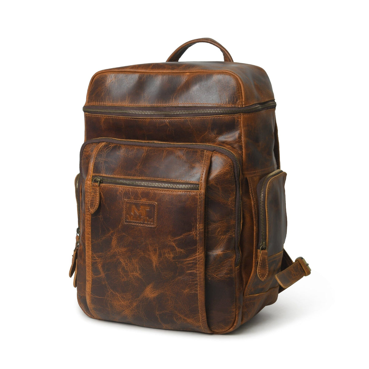 Classy Leather Bags Alpha Caramel Buffalo Leather Travel Backpack - AVBL MRKT (9)
