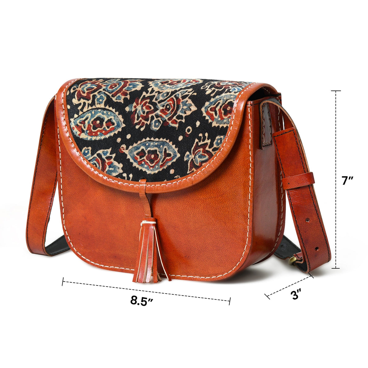 Classy Leather Bags Astounding Ajrakh Ethnic Satchel - AVBL MRKT (10)