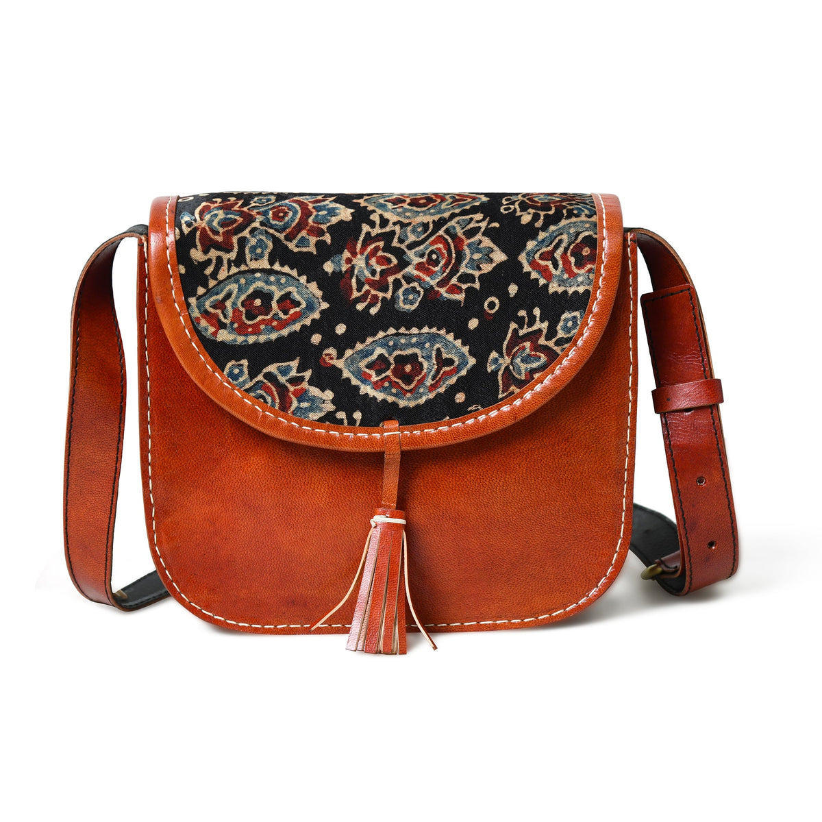 Classy Leather Bags Astounding Ajrakh Ethnic Satchel - AVBL MRKT (6)