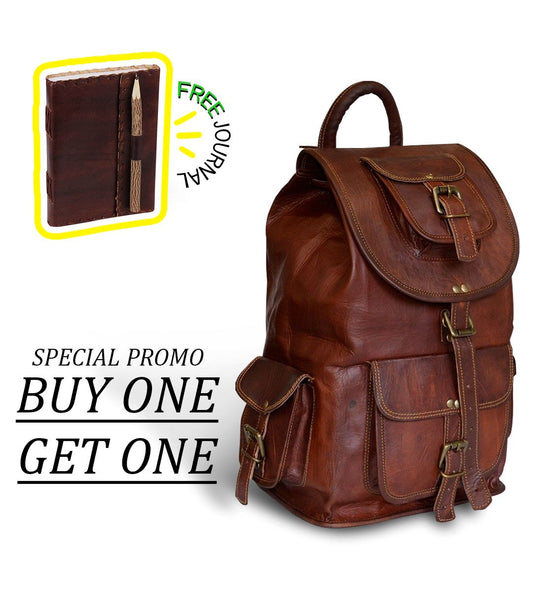 Classy Leather Bags BOGO: 'The Outdoor Hiking Backpack + FREE Journal - AVBL MRKT (1)