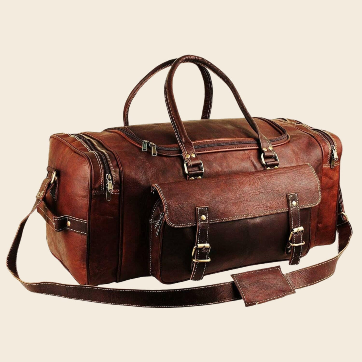 Classy Leather Bags BOGO: Traveler Weekender Duffle Bag + FREE Toiletry Bag - AVBL MRKT (2)
