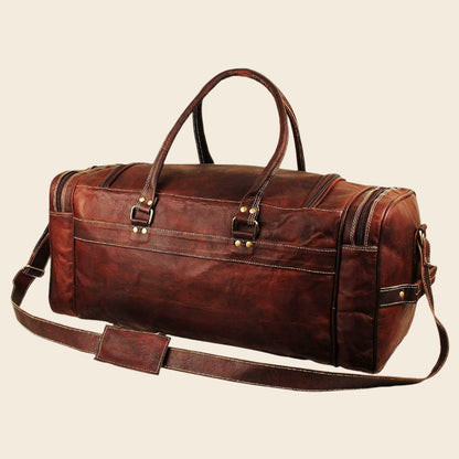 Classy Leather Bags BOGO: Traveler Weekender Duffle Bag + FREE Toiletry Bag - AVBL MRKT (8)