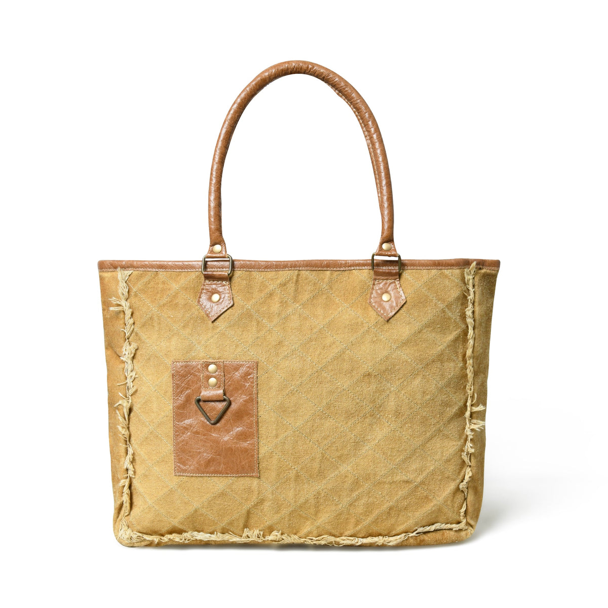 Classy Leather Bags Beige Boho Chic Canvas Bag - AVBL MRKT (2)