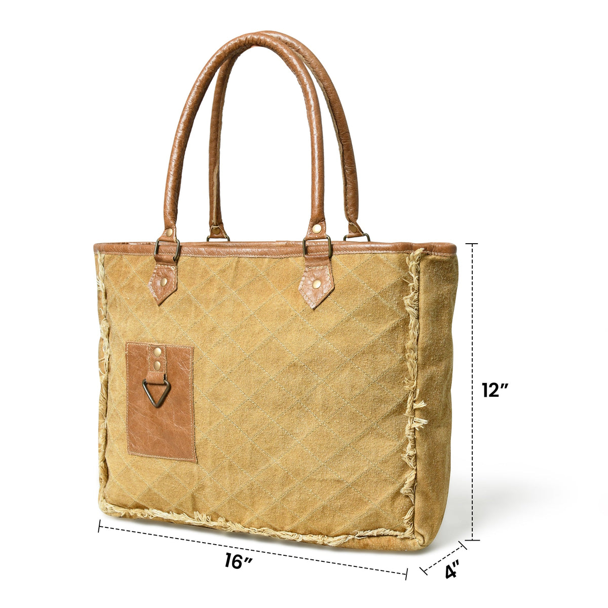 Classy Leather Bags Beige Boho Chic Canvas Bag - AVBL MRKT (7)