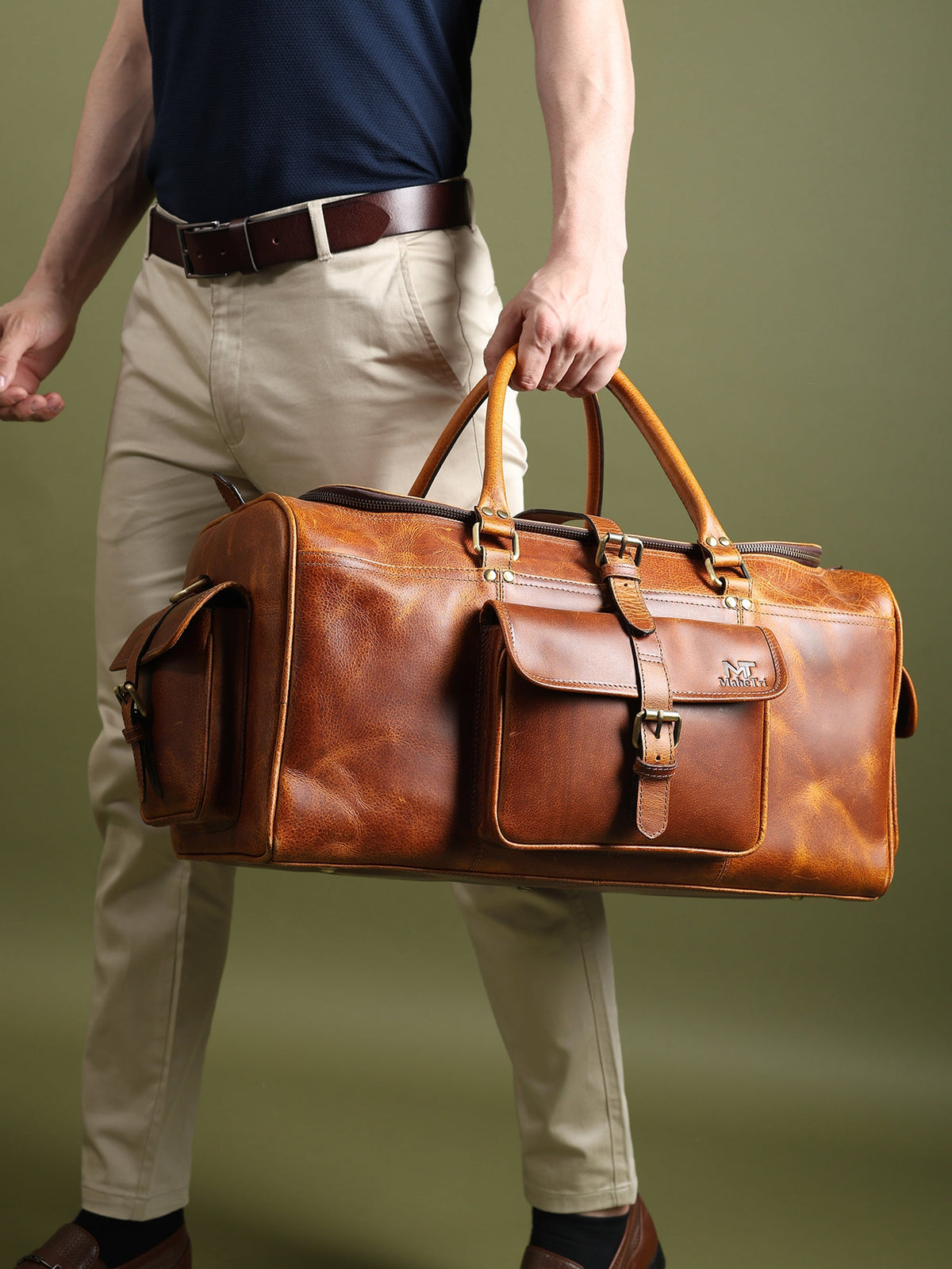 Classy Leather Bags Berlin Leather Weekender Duffle Bag - AVBL MRKT (2)