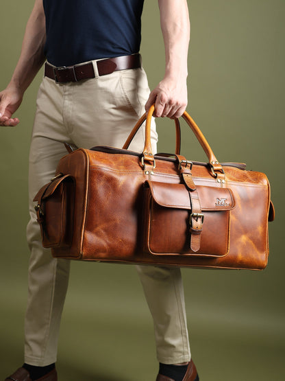 Classy Leather Bags Berlin Leather Weekender Duffle Bag - AVBL MRKT (2)