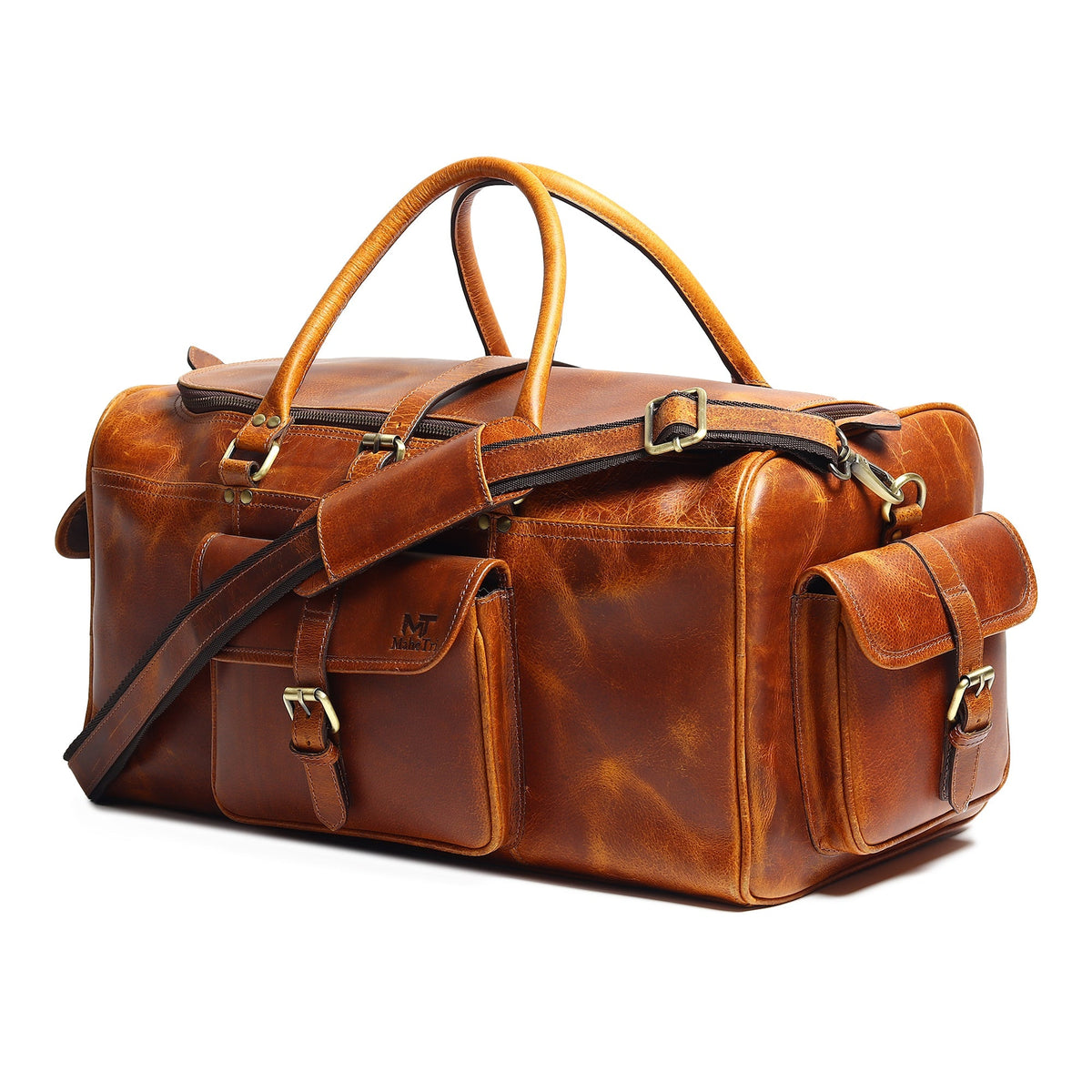 Classy Leather Bags Berlin Leather Weekender Duffle Bag - AVBL MRKT (6)