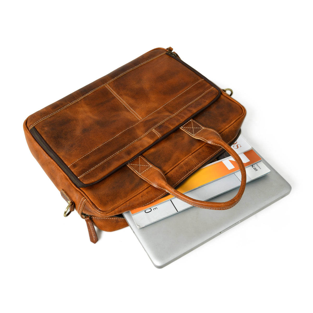 Classy Leather Bags Bison Elite Office Briefcase - AVBL MRKT (4)
