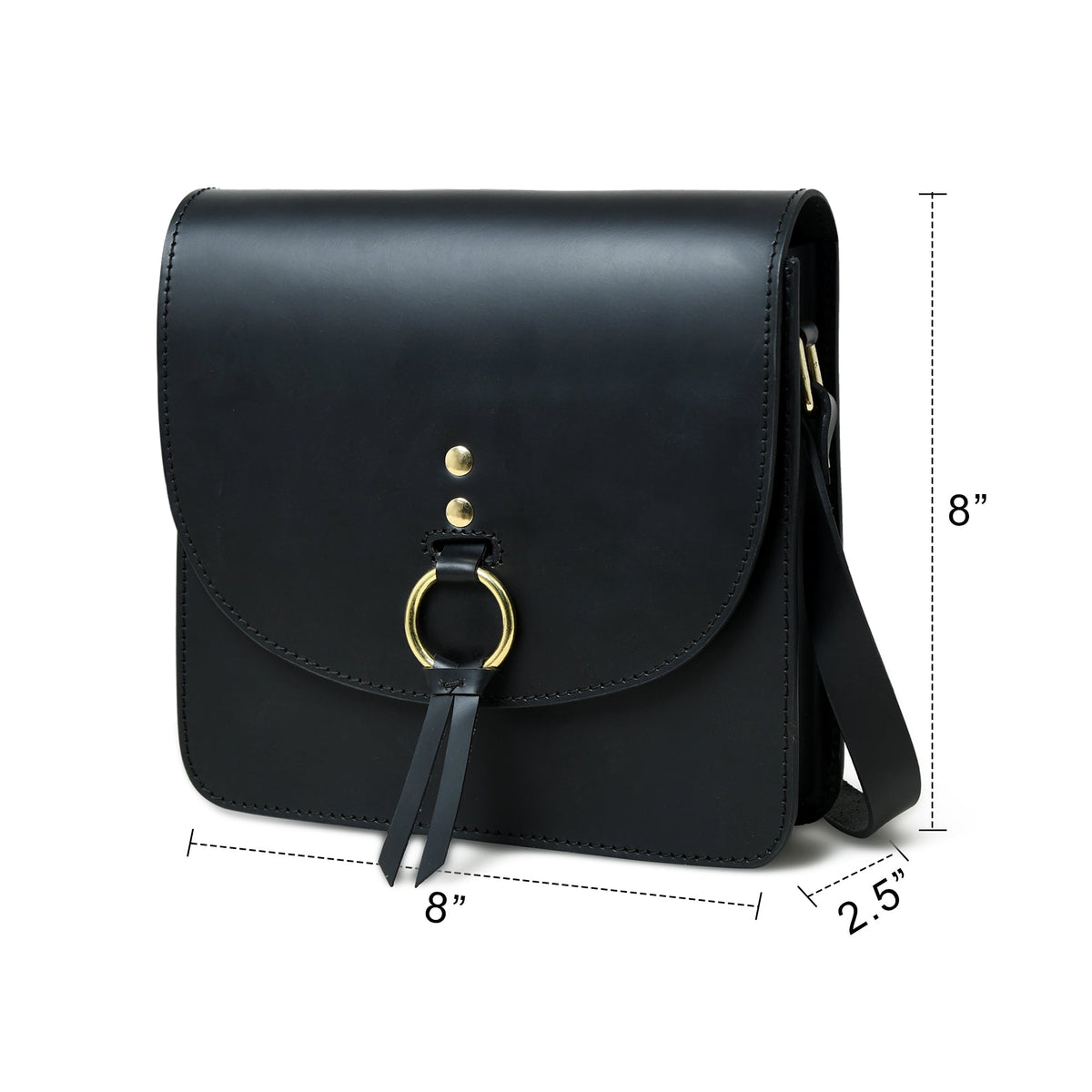 Classy Leather Bags Black Elegance Crossbody Sling Bag - AVBL MRKT (11)