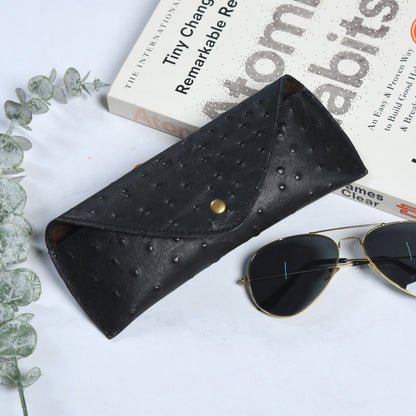 Classy Leather Bags Black Leather Sunglasses Cover - AVBL MRKT (2)