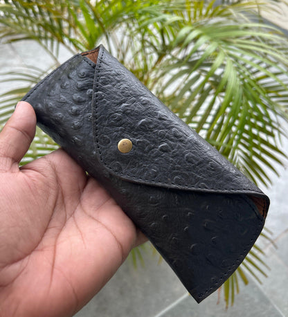 Classy Leather Bags Black Leather Sunglasses Cover - AVBL MRKT (3)