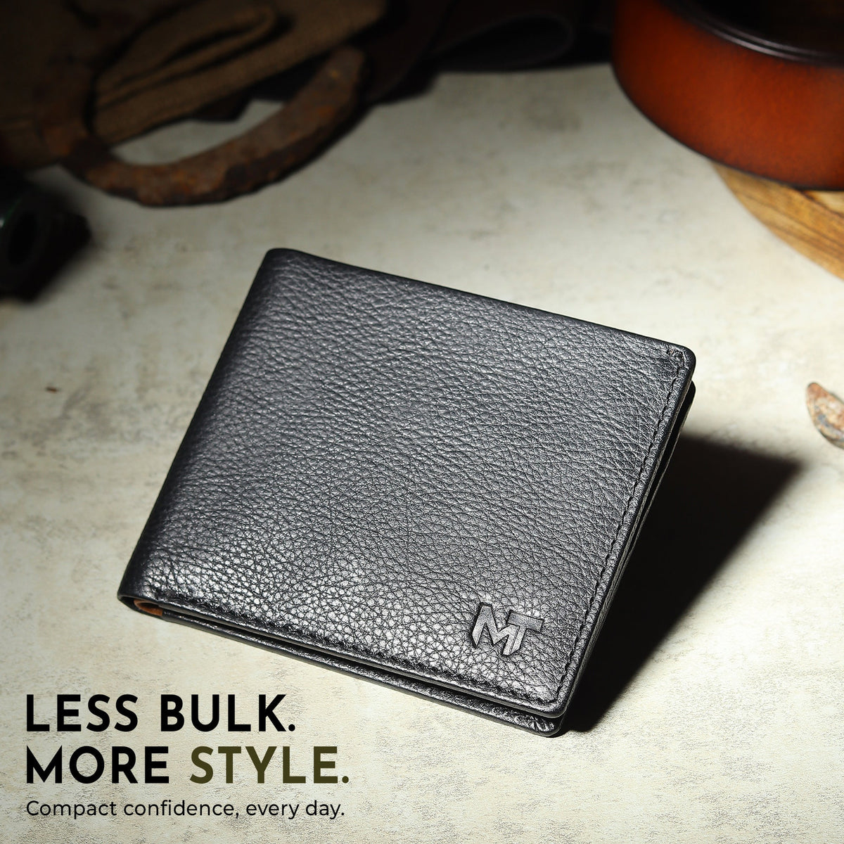 Classy Leather Bags Black Minimal Contrast Wallet - AVBL MRKT (2)