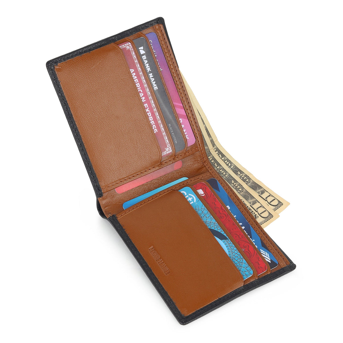 Classy Leather Bags Black Minimal Contrast Wallet - AVBL MRKT (7)