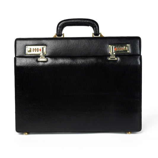 Classy Leather Bags Black Office Suitcase Briefcase - AVBL MRKT (1)