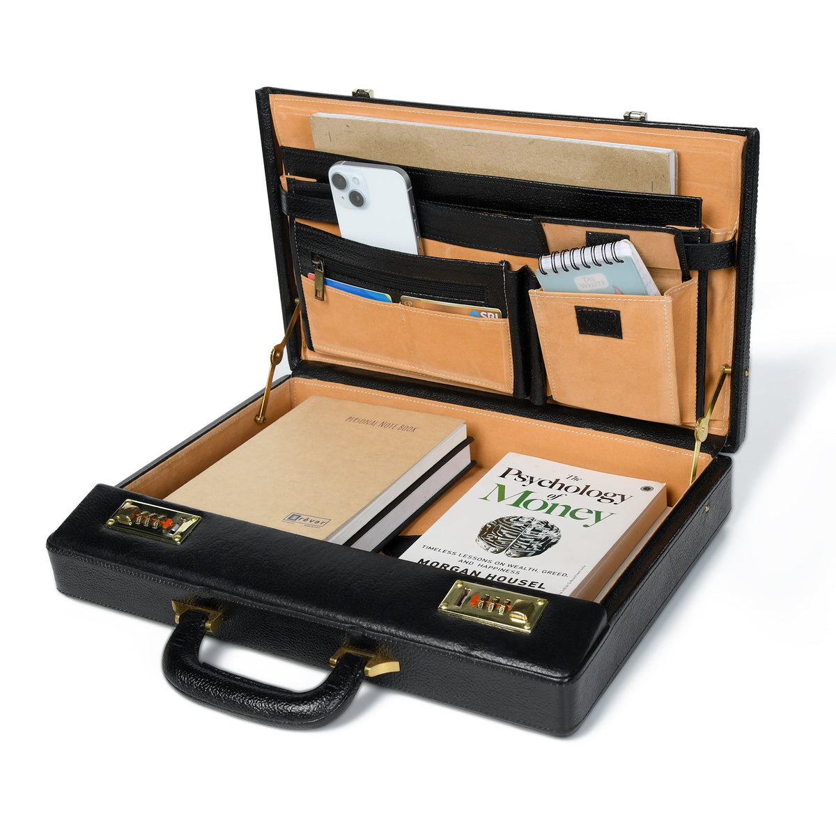 Classy Leather Bags Black Office Suitcase Briefcase - AVBL MRKT (3)