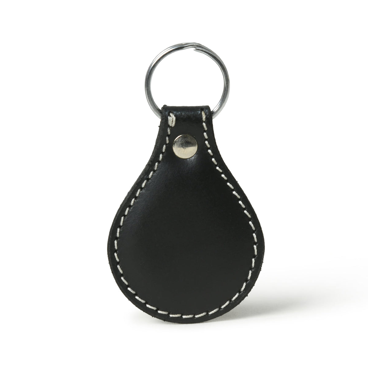 Classy Leather Bags Black Oval Leather Keyring - AVBL MRKT (1)