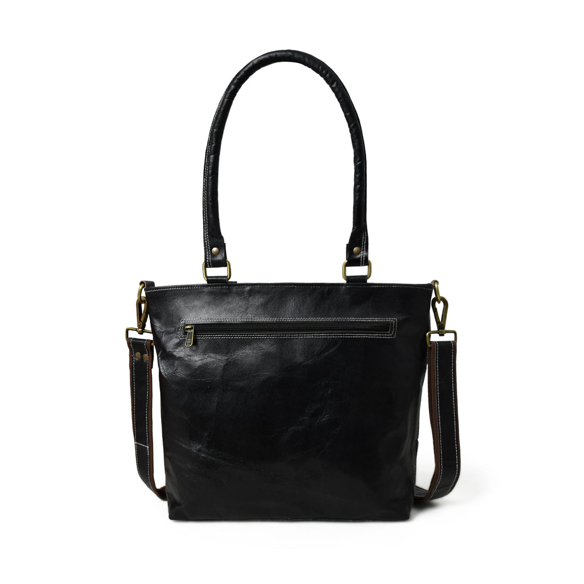 Classy Leather Bags Black Terry Tote - AVBL MRKT (4)