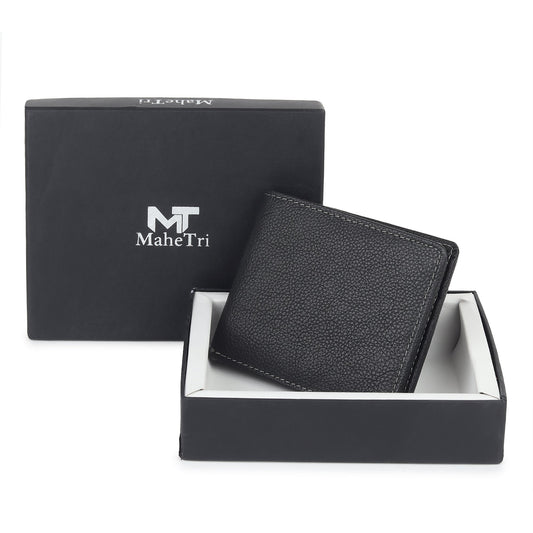 Classy Leather Bags Black Textured Leather Mens Wallet - AVBL MRKT (1)