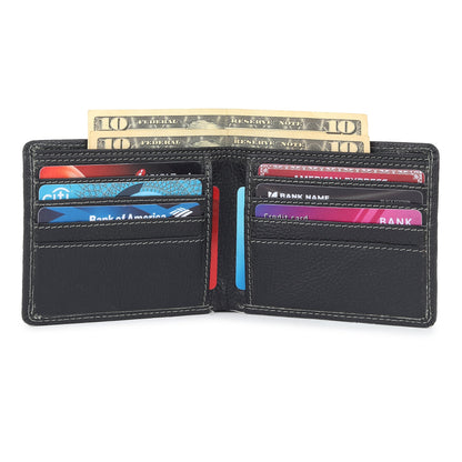 Classy Leather Bags Black Textured Leather Mens Wallet - AVBL MRKT (10)