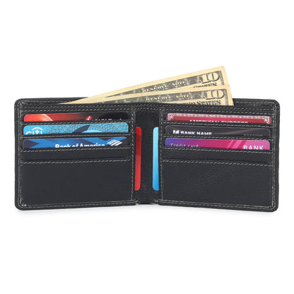 Classy Leather Bags Black Textured Leather Mens Wallet - AVBL MRKT (6)