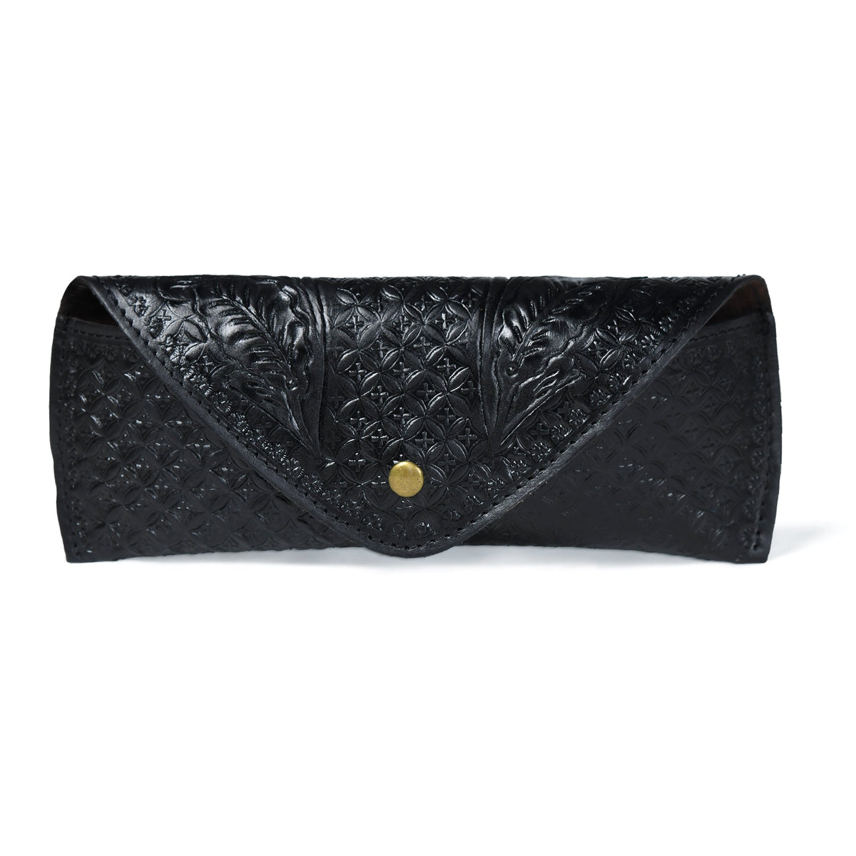Classy Leather Bags Black Textured Leather Sunglasses Cover - AVBL MRKT (3)