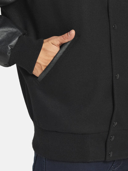 Classy Leather Bags Black Wolf Varsity Jacket - AVBL MRKT (7)