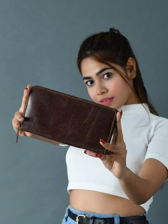 Classy Leather Bags Blair Women's Wallet- Cocoa Brown - AVBL MRKT (10)
