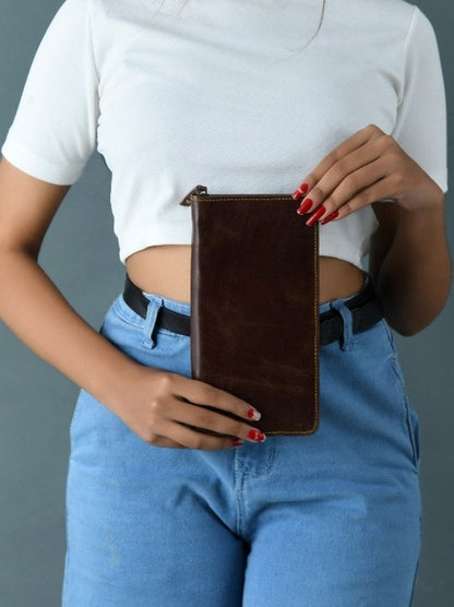Classy Leather Bags Blair Women's Wallet- Cocoa Brown - AVBL MRKT (7)