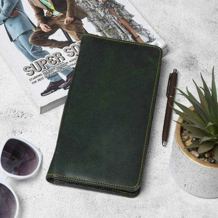 Classy Leather Bags Blair Women's Wallet- Olive Green - AVBL MRKT (2)