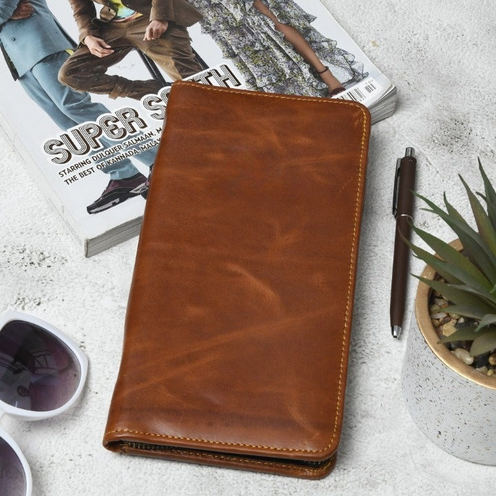Classy Leather Bags Blair Women's Wallet- Tan Brown - AVBL MRKT (2)