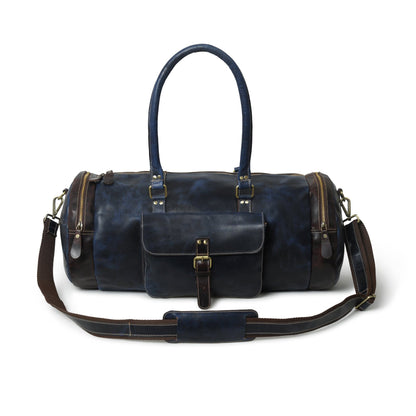 Classy Leather Bags Blue Premium Duffle - AVBL MRKT (1)