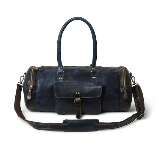 Classy Leather Bags Blue Premium Duffle - AVBL MRKT (1)