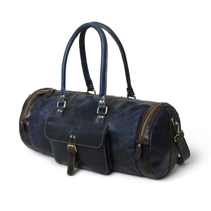 Classy Leather Bags Blue Premium Duffle - AVBL MRKT (3)