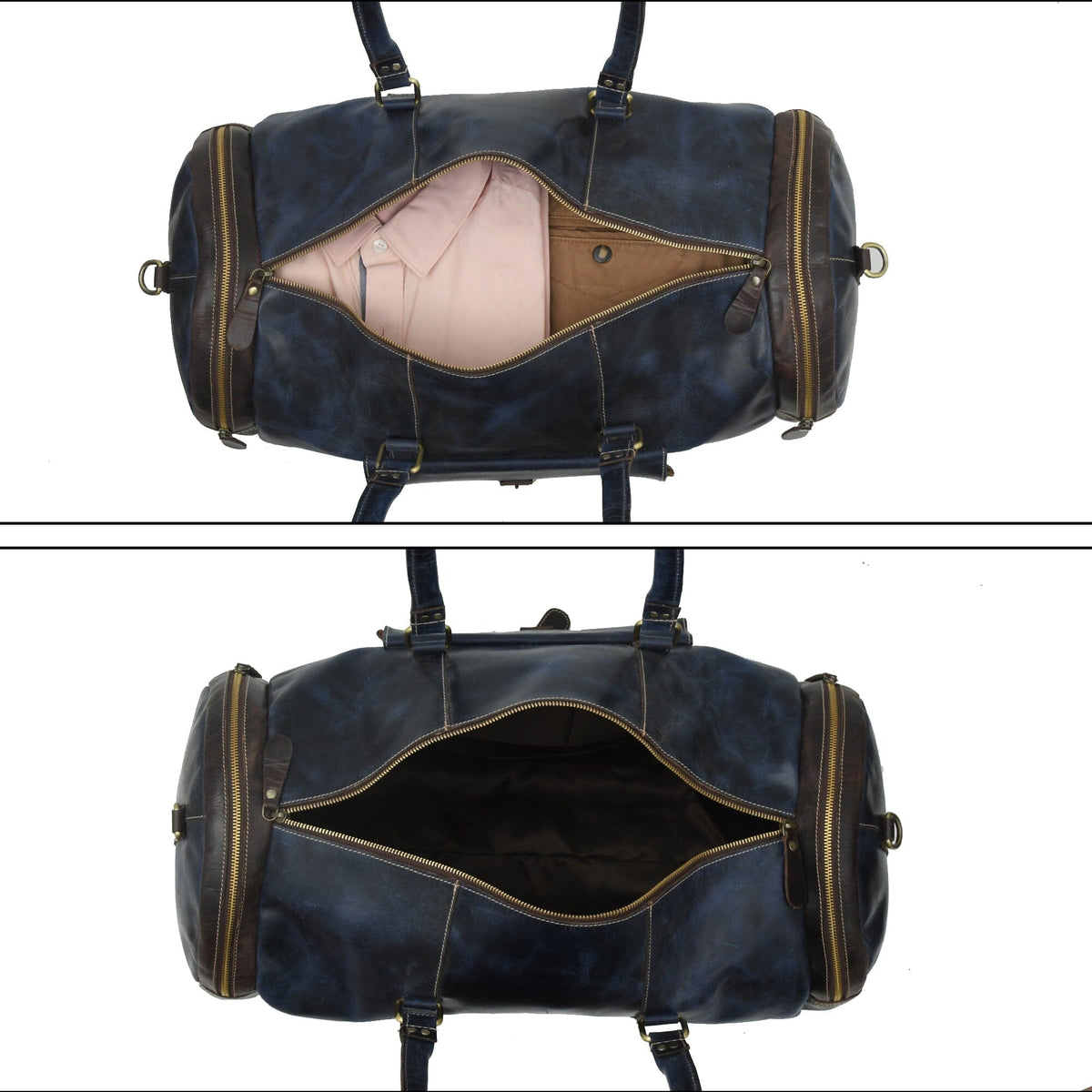 Classy Leather Bags Blue Premium Duffle - AVBL MRKT (4)