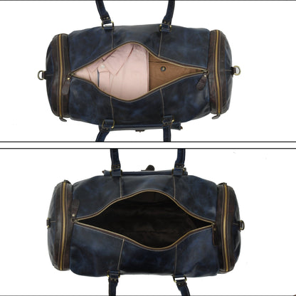 Classy Leather Bags Blue Premium Duffle - AVBL MRKT (4)