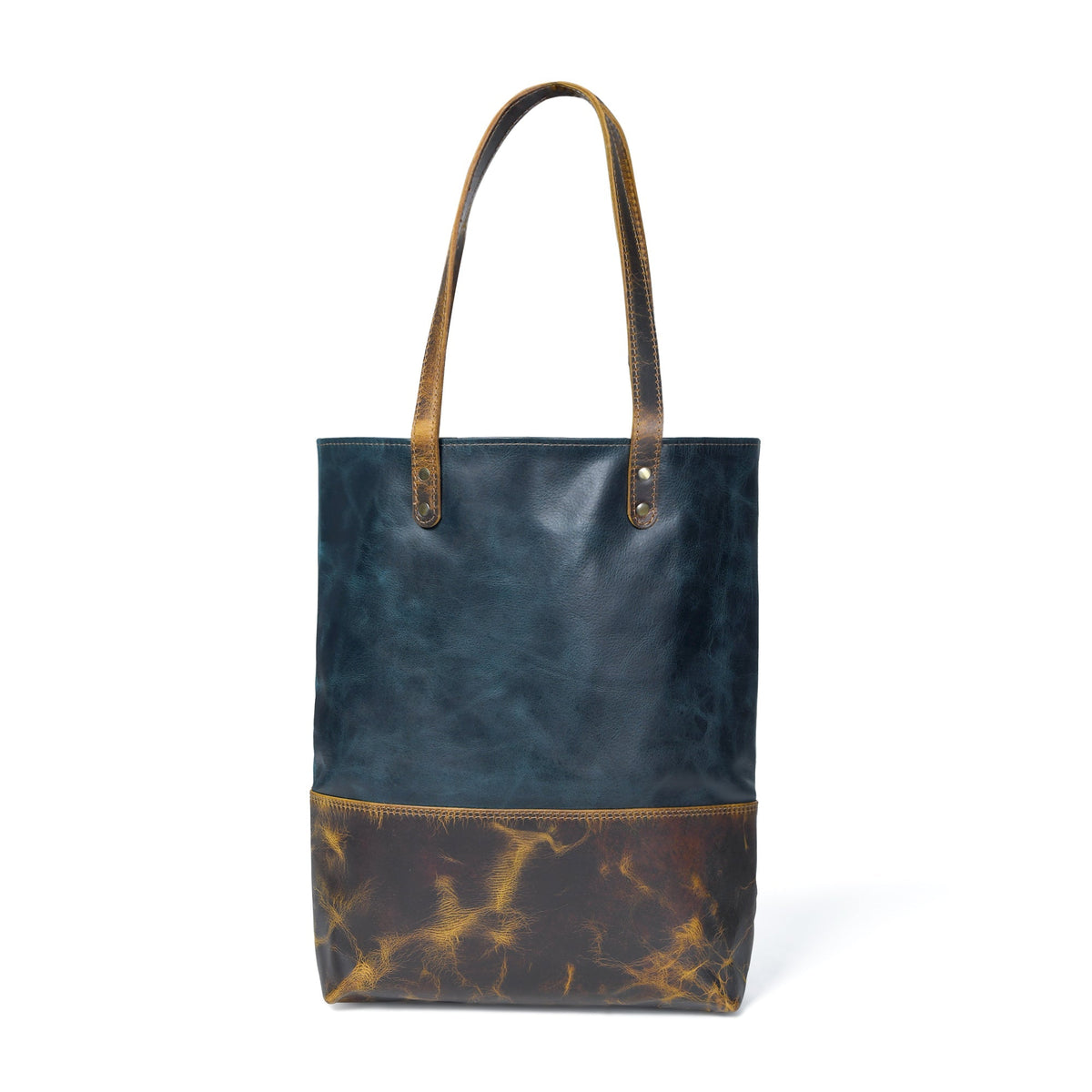 Classy Leather Bags Blue Women's Leather Tote - AVBL MRKT (1)