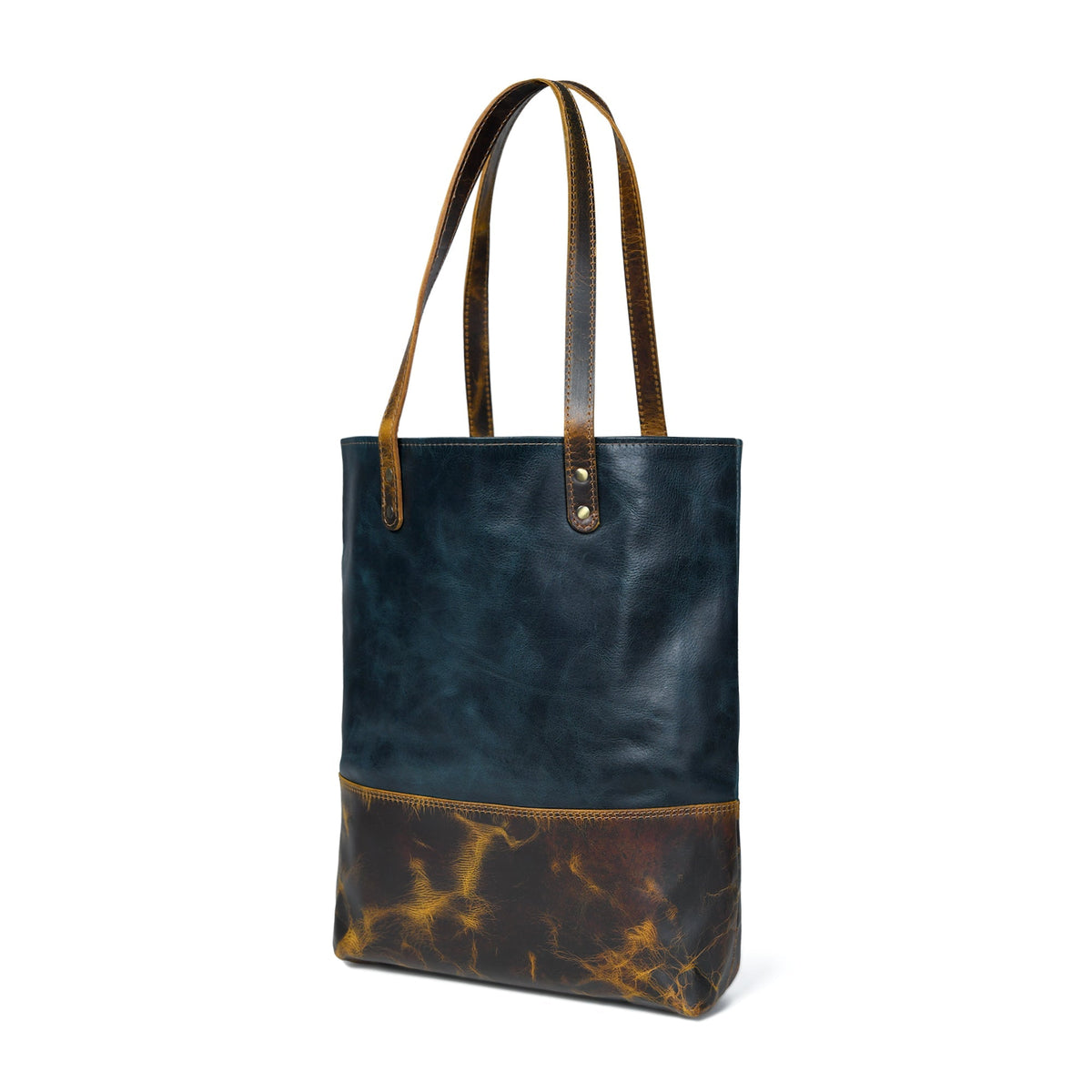 Classy Leather Bags Blue Women's Leather Tote - AVBL MRKT (2)