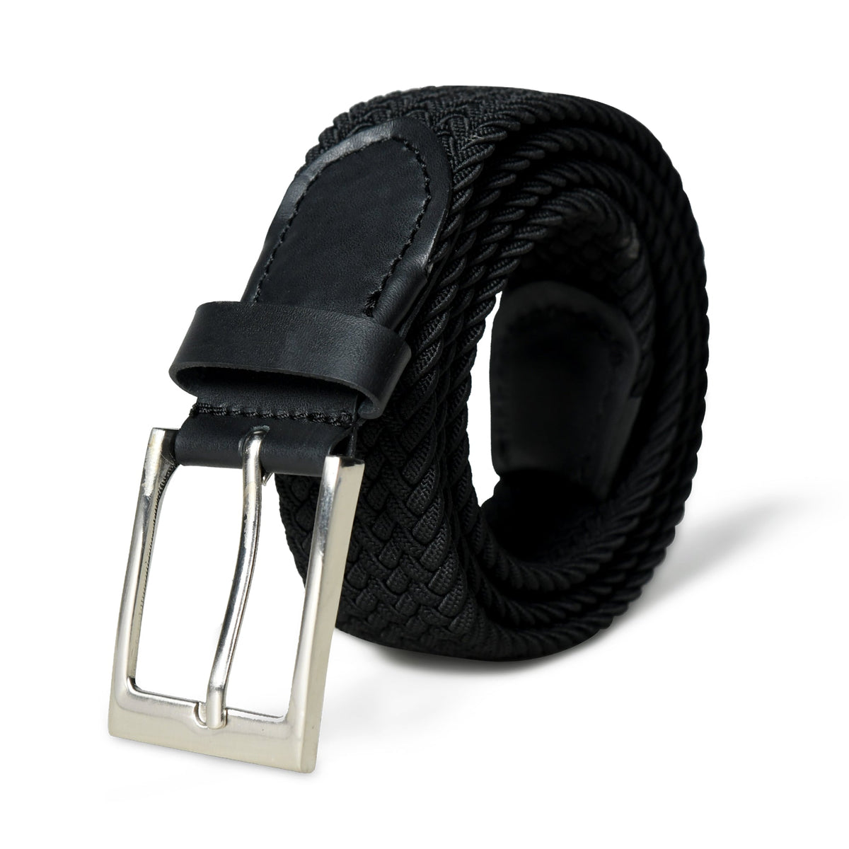 Classy Leather Bags Braided Black Canvas Belt - AVBL MRKT (1)