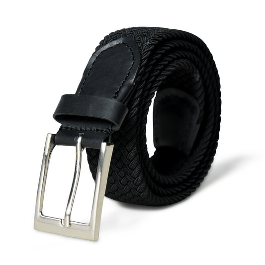 Classy Leather Bags Braided Black Canvas Belt - AVBL MRKT (1)