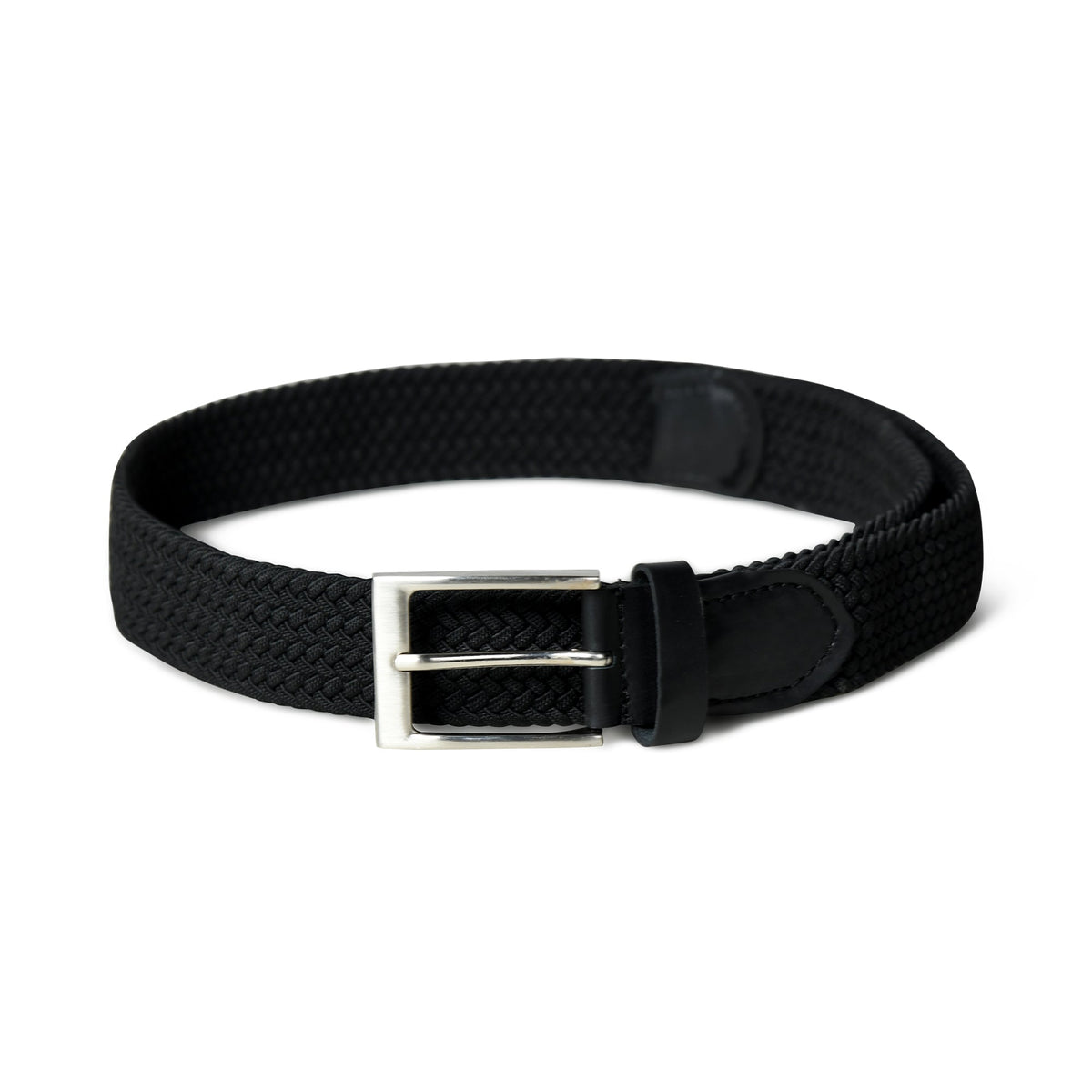 Classy Leather Bags Braided Black Canvas Belt - AVBL MRKT (3)