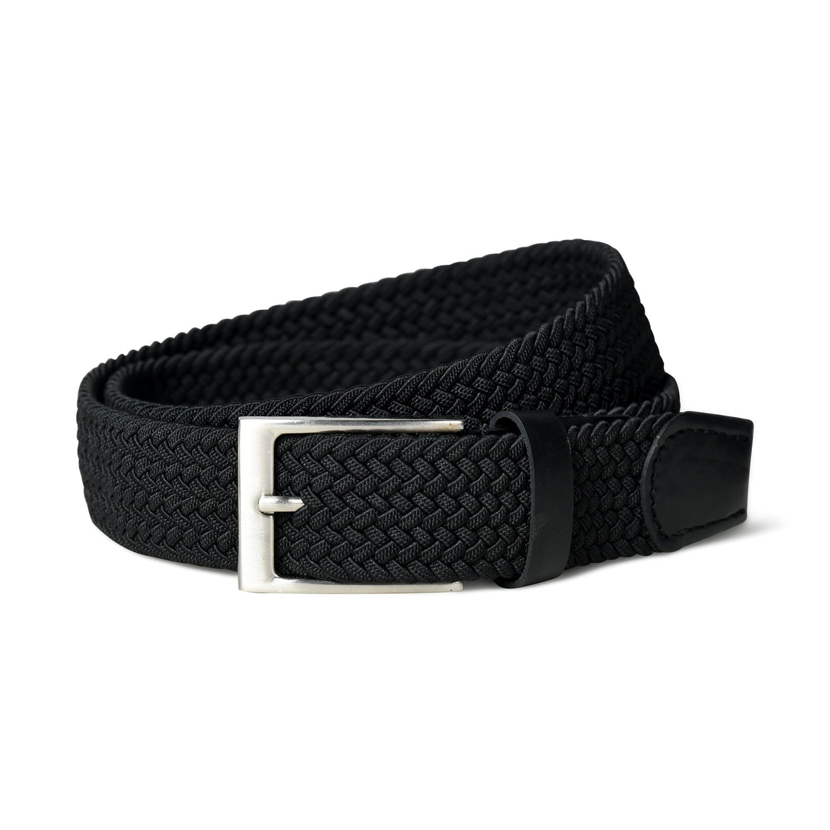 Classy Leather Bags Braided Black Canvas Belt - AVBL MRKT (5)