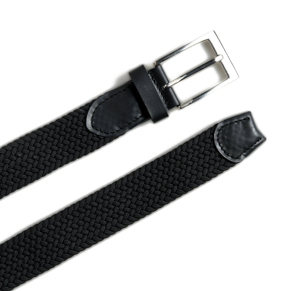 Classy Leather Bags Braided Black Canvas Belt - AVBL MRKT (6)