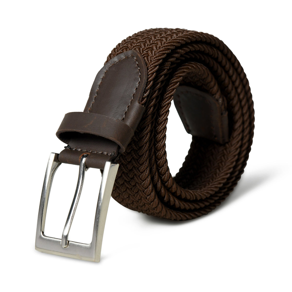 Classy Leather Bags Braided Brown Canvas Belt - AVBL MRKT (1)
