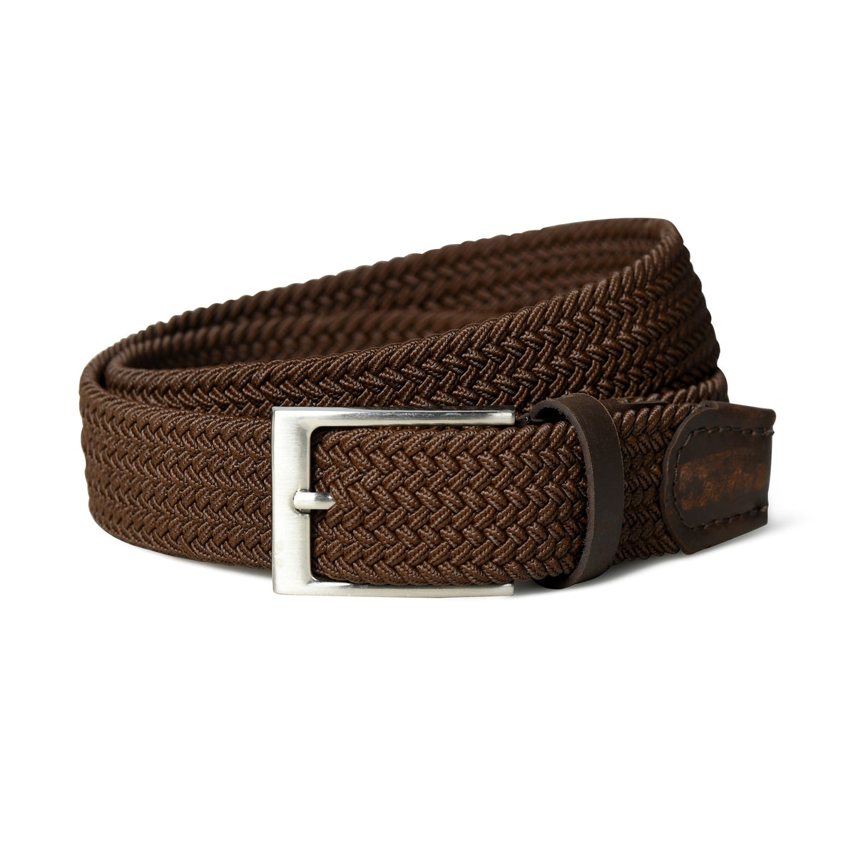 Classy Leather Bags Braided Brown Canvas Belt - AVBL MRKT (4)