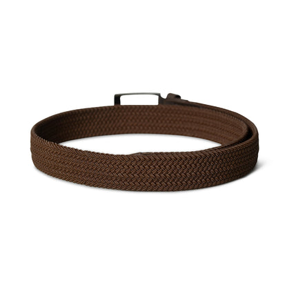 Classy Leather Bags Braided Brown Canvas Belt - AVBL MRKT (5)