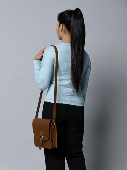 Classy Leather Bags Brown Elegance Crossbody Sling Bag - AVBL MRKT (11)