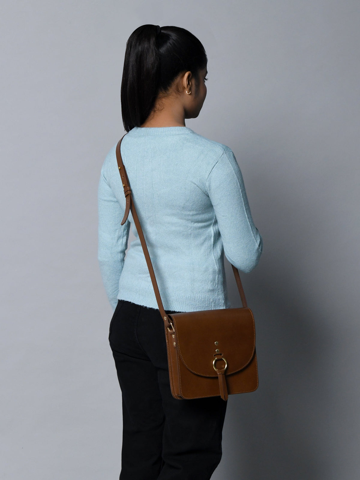 Classy Leather Bags Brown Elegance Crossbody Sling Bag - AVBL MRKT (3)