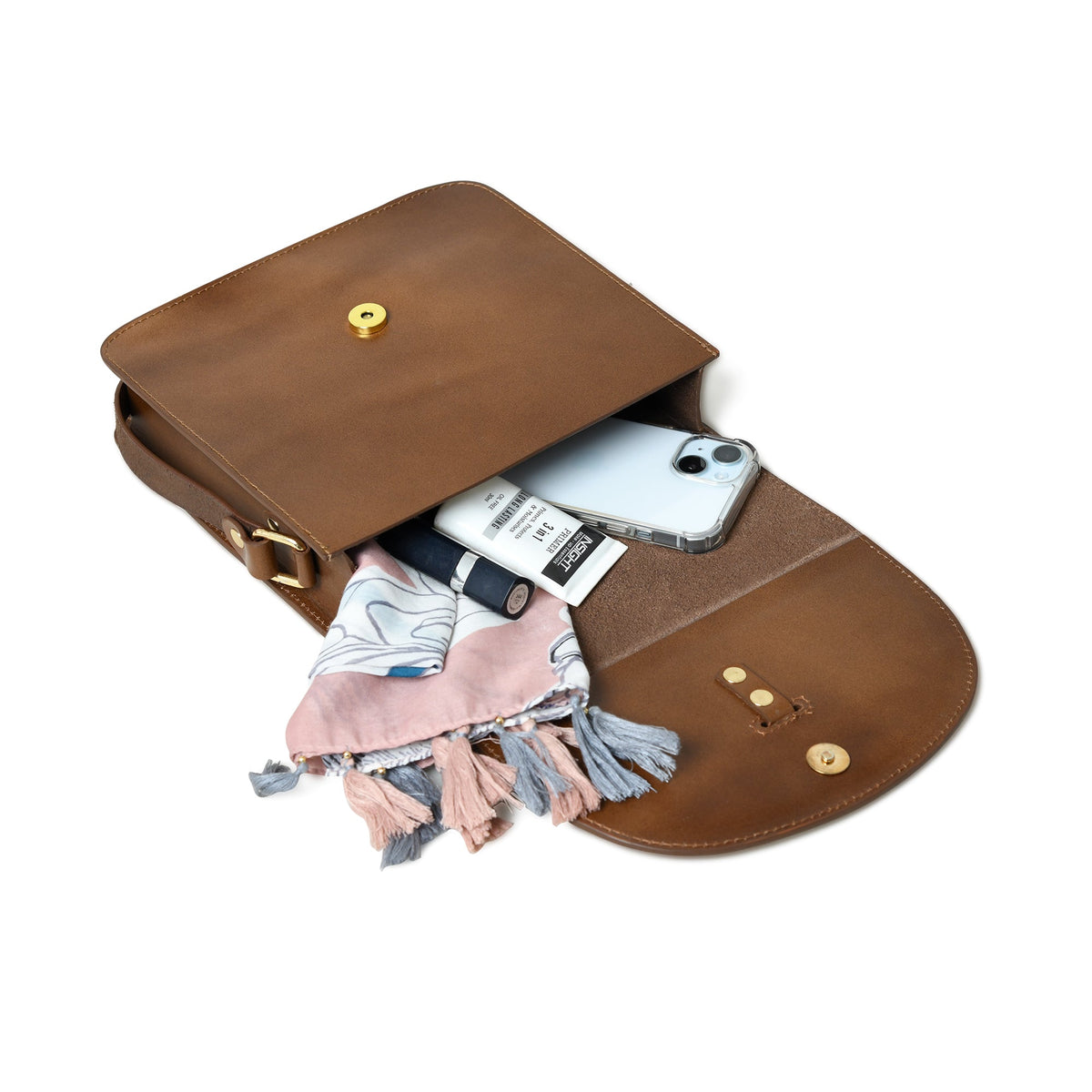 Classy Leather Bags Brown Elegance Crossbody Sling Bag - AVBL MRKT (7)
