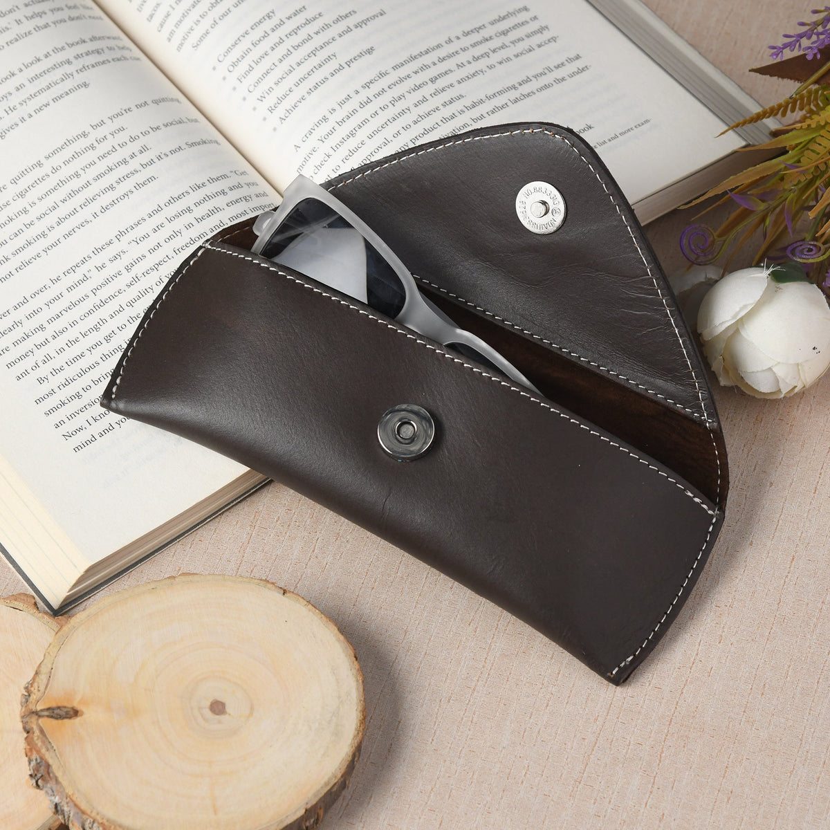 Classy Leather Bags Brown Guard Leather Sunglass Case - AVBL MRKT (1)